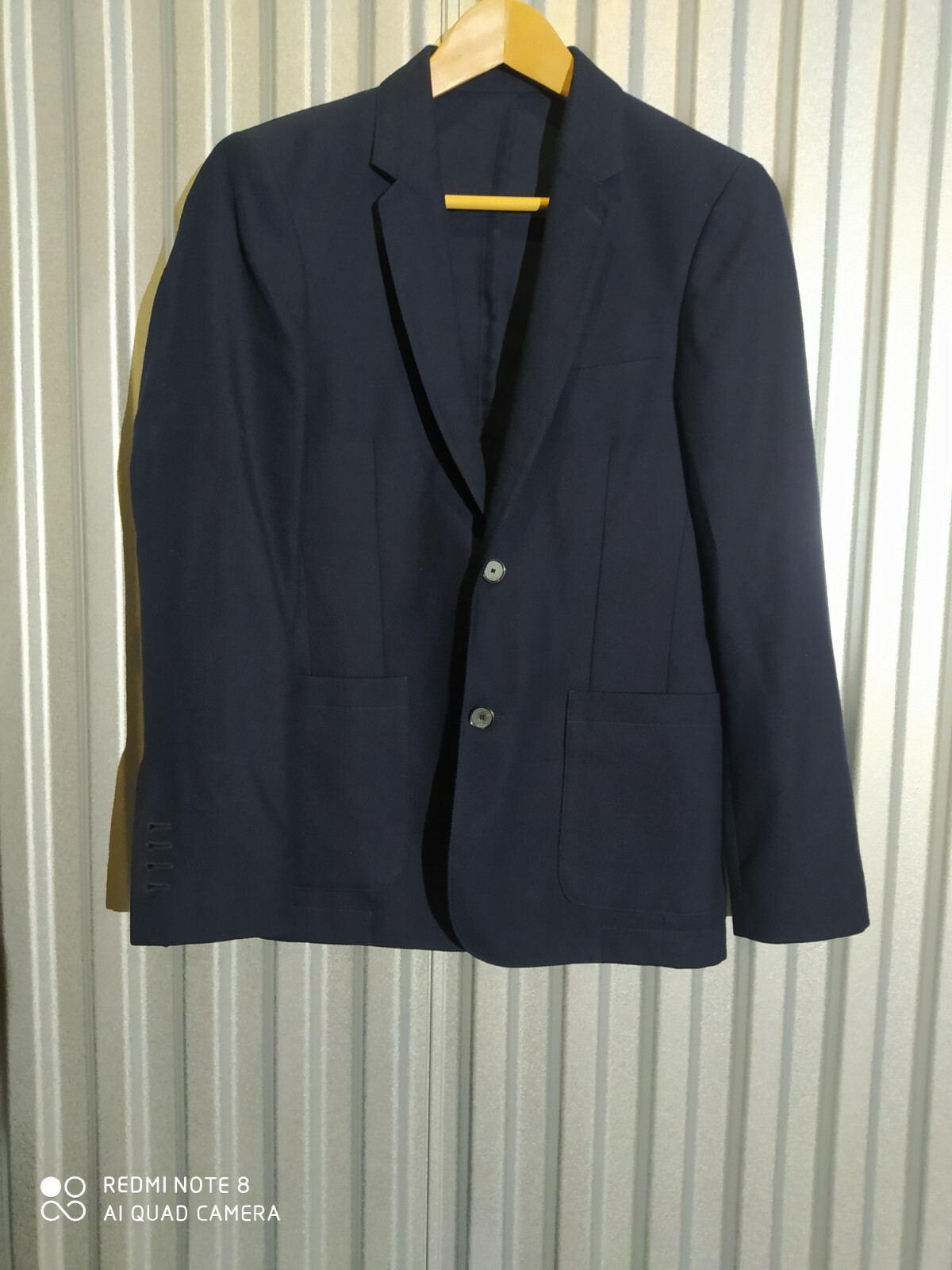 SANDRO FRANCE 44 34 Unlined Loose-Weave Navy Blue Blazer Coat Sport Jacket