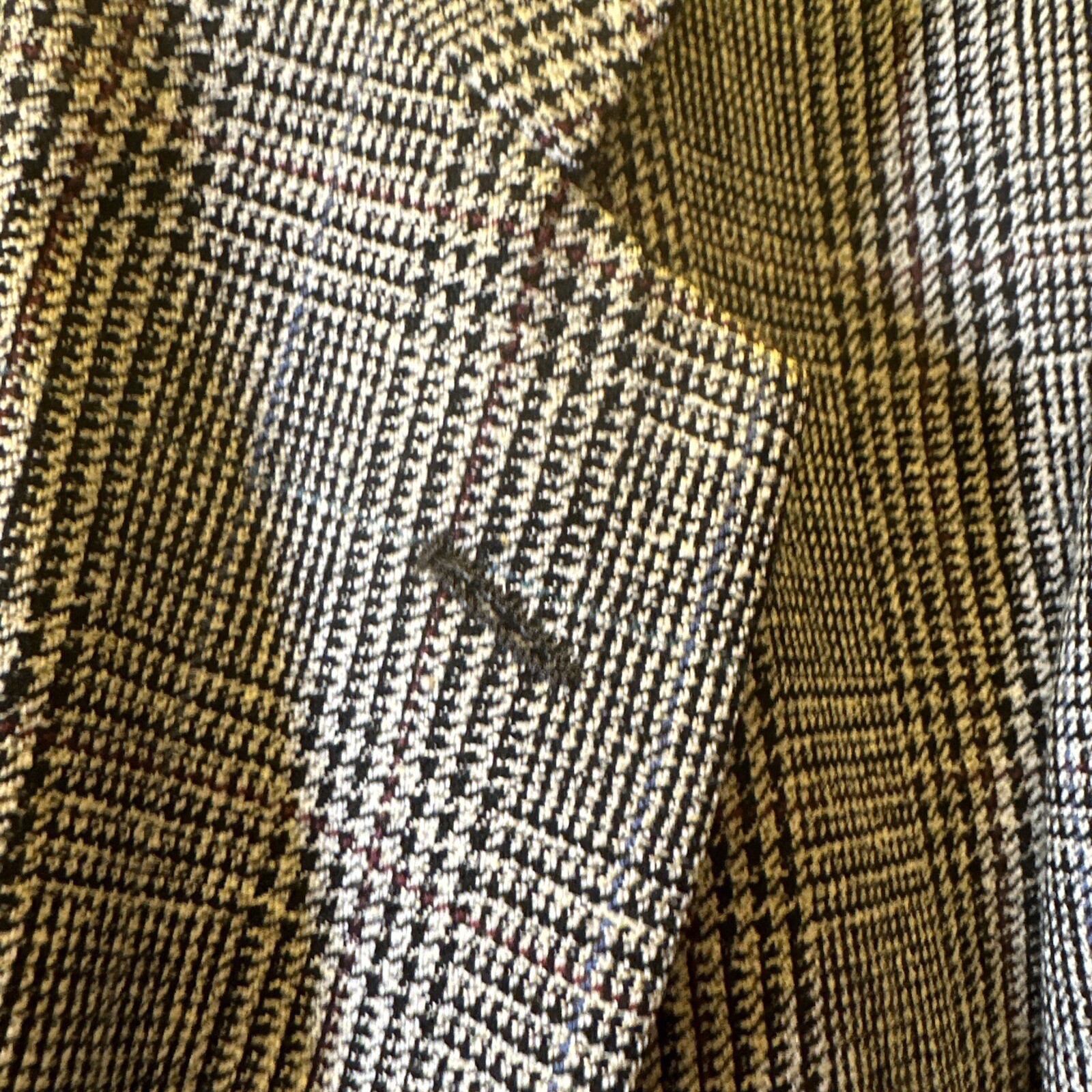 Burberry’s Black White Plaid Lightweight Wool Sport Coat PreO Good See Photos