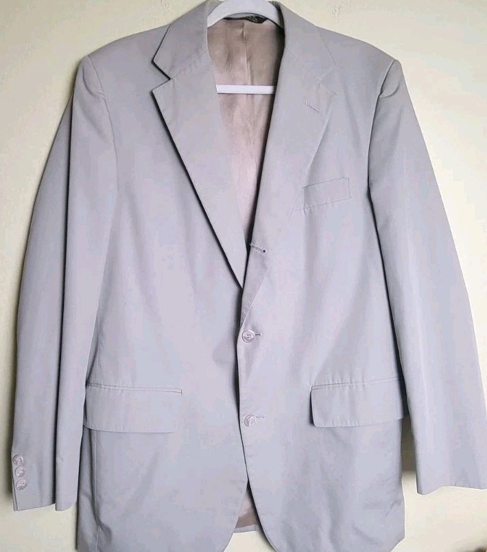 Vintage J. Press Prestige Blazer Mens 42 SEE MEASUREMENTS Beige Jacket 3/2 Roll