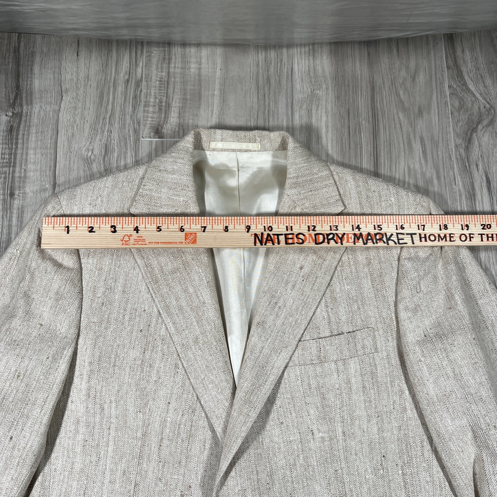 Stanley Blacker Jordan Marsh Men’s Vintage Tweed Blazer Jacket Khaki USA 40R