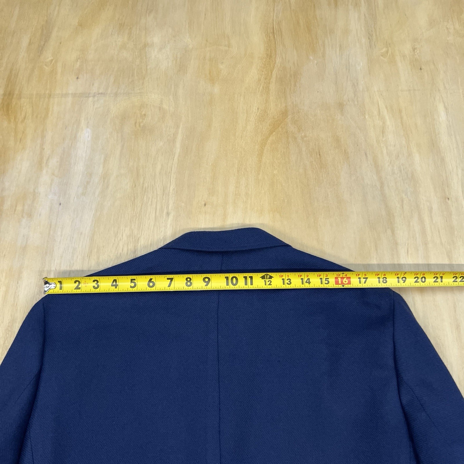 Nautica Soft Tweed Flannel Blazer Jacket Sport Coat Mens 44L Long Polyester Navy