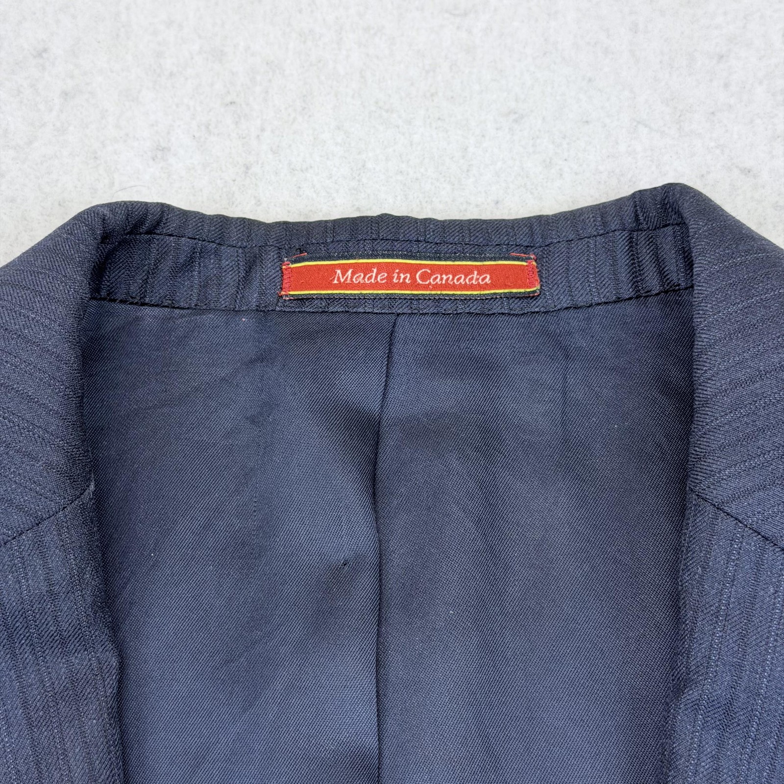 Loro Piana Cremieux Suit Jacket Mens 44R Blue Super 130s Wool Canada Union