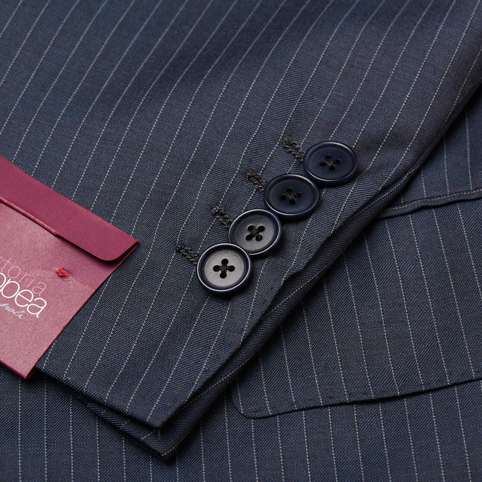 SARTORIA PARTENOPEA for VANNUCCI Blue Striped Wool Handmade Suit EU 54 NEW US 42