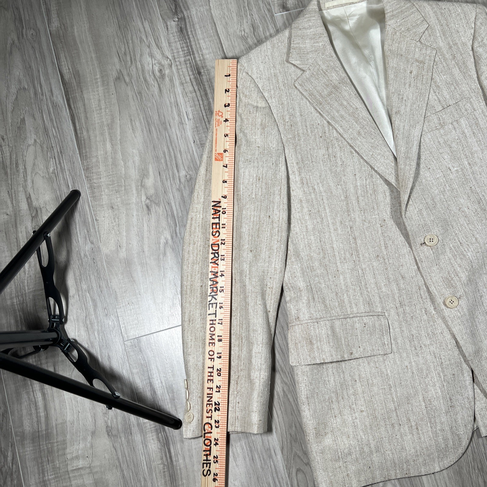 Stanley Blacker Jordan Marsh Men’s Vintage Tweed Blazer Jacket Khaki USA 40R