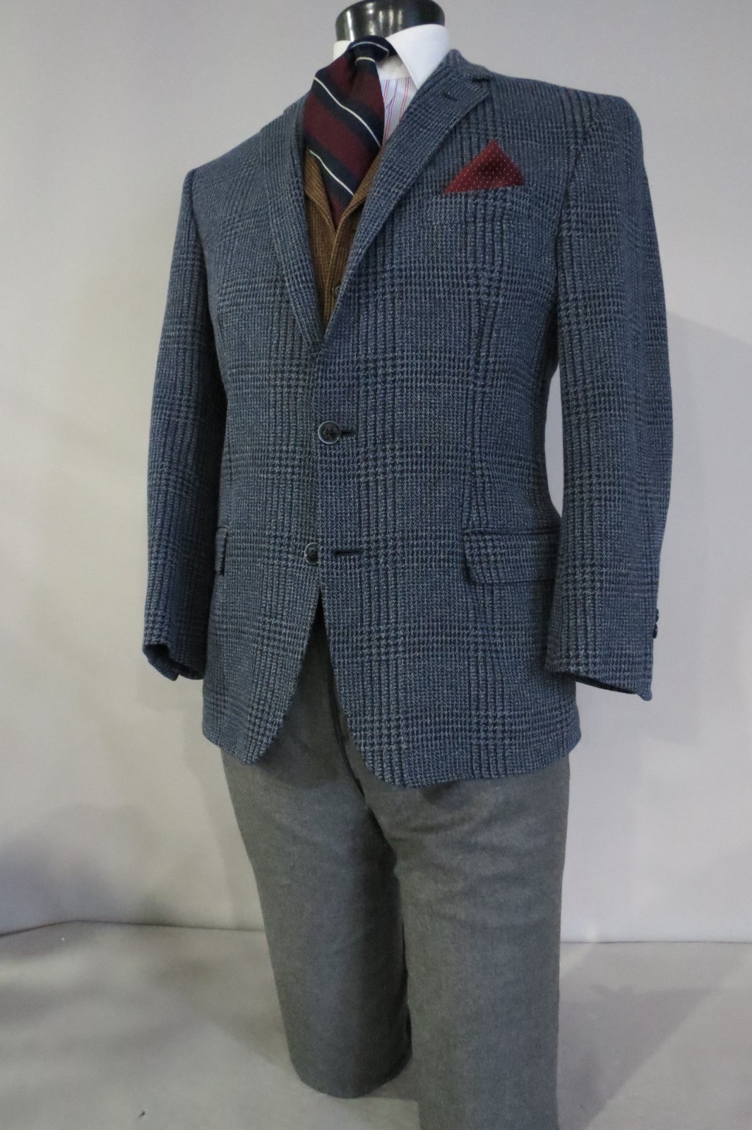 Brooks Brothers 1818 Regent Italy Dondi Jersey tweed knit sport coat 44 S