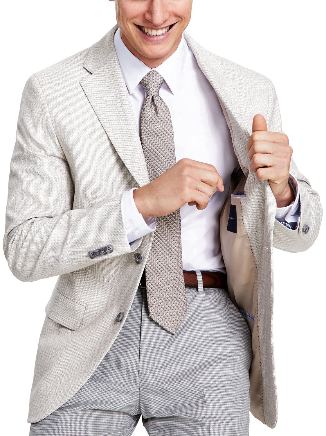 Tommy Hilfiger Mens Modern-Fit Check Sport Coat 36 Short Tan Blazer – NWT $295