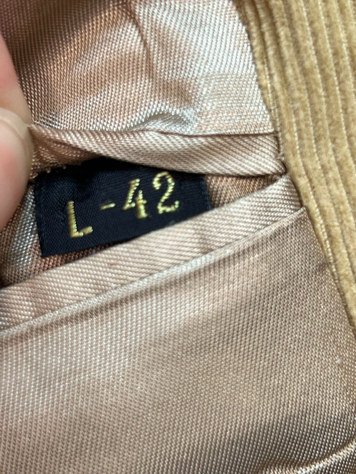 Lordsfield Mens Corduroy Sport Preppy Retro Coat Blazer 2 Button Size L Tan