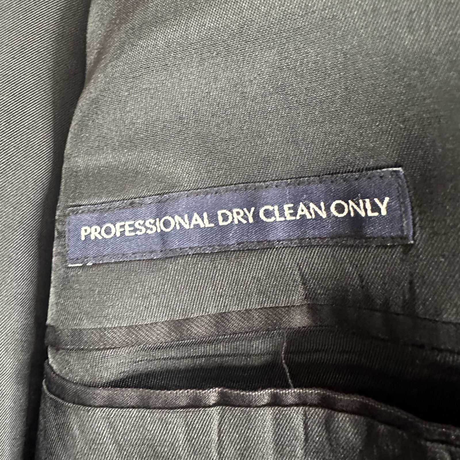 Jones New York Suit Mens 42R Navy Pinstripe 3 Button Wool Pants 34×29 3 Piece