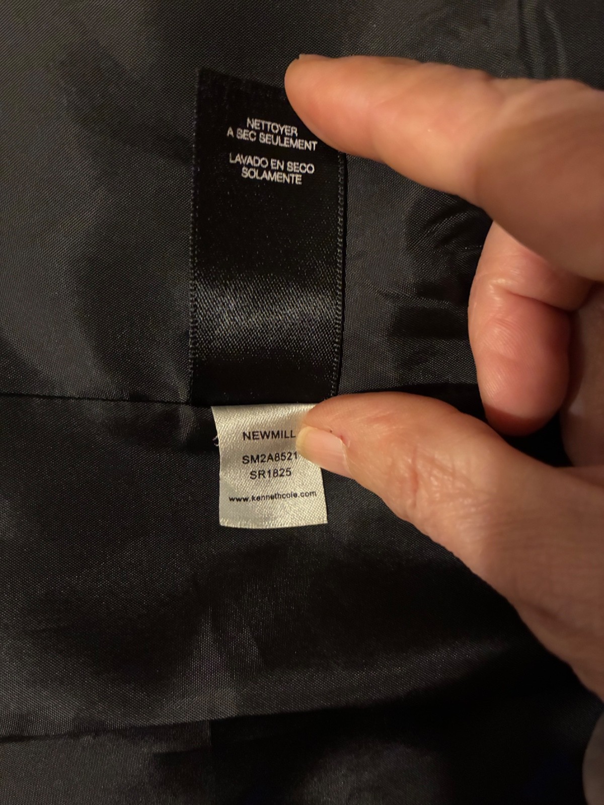 Kenneth Cole New York all seasons men’s blazer 2 button front dark grey L/42 cot