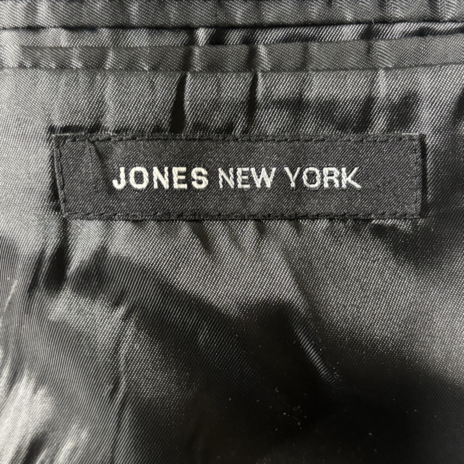 Jones New York Blazer Jacket Mens 44S Solid Gray Three Button Wool Cashmere