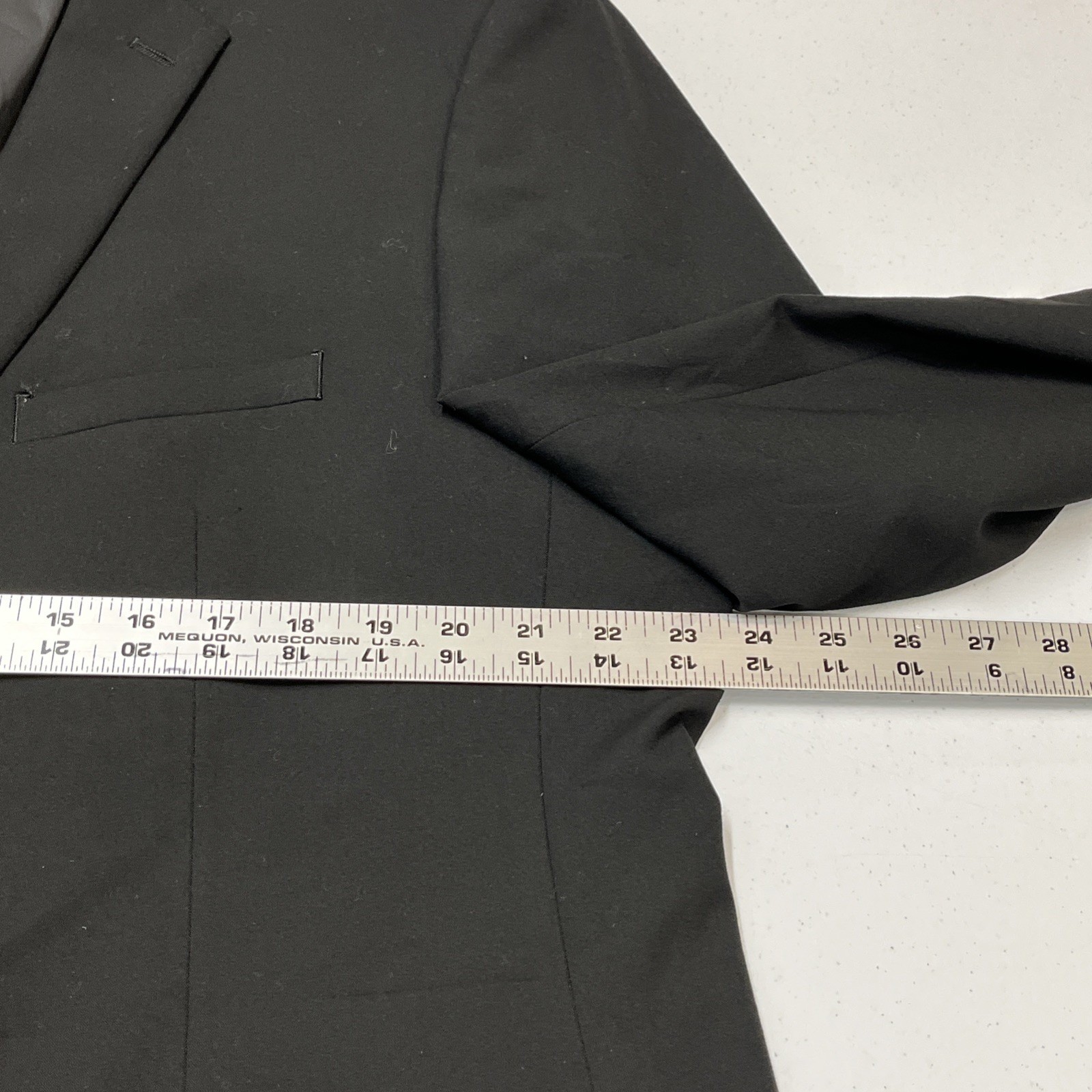 Van Heusen Blazer Mens 48R Black Jacket Sports Coat Slim Fit Office Career Event