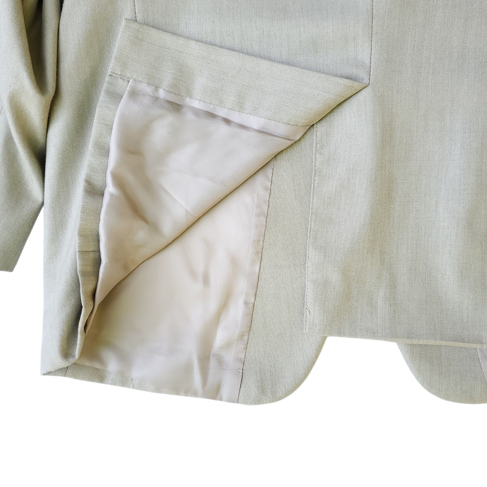 Ralph Lauren Summer Beach Event Poly Rayon Blazer Suit Jacket Sport Coat Sz 42S