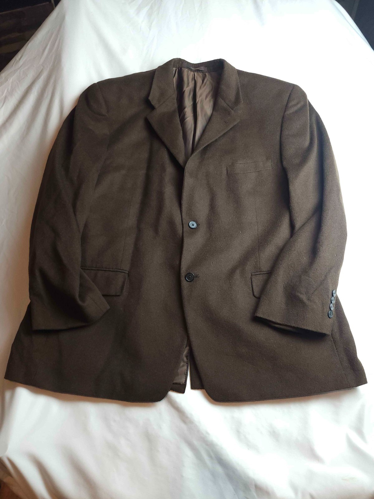 Lanificio Campore Camelhair Blazer Mens Large Brown Wool Sport Coat Made Korea