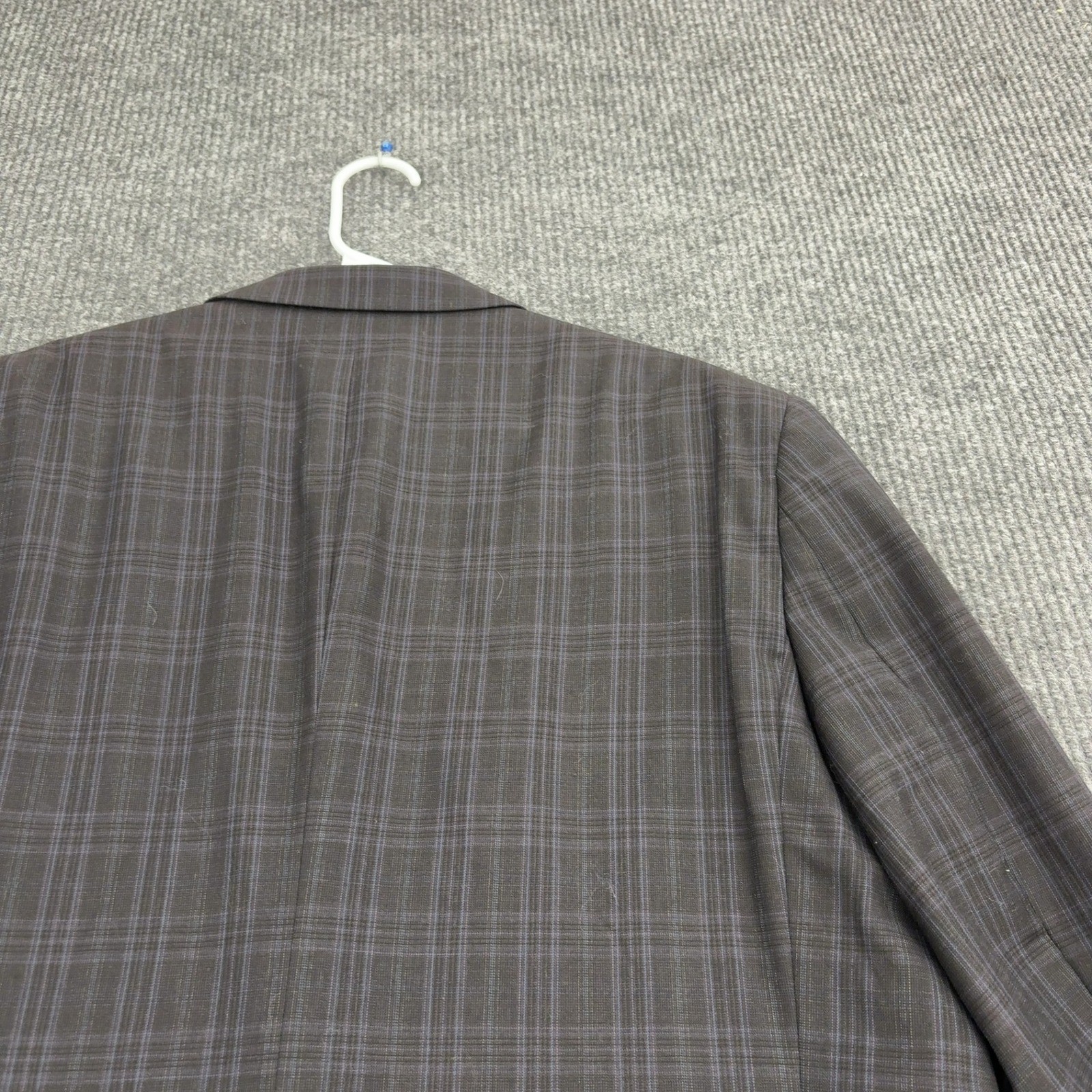 Tiglio Rosso Suit Jacket Men 46L Brown Wool Plaid Super 150s Italy Luxury Formal