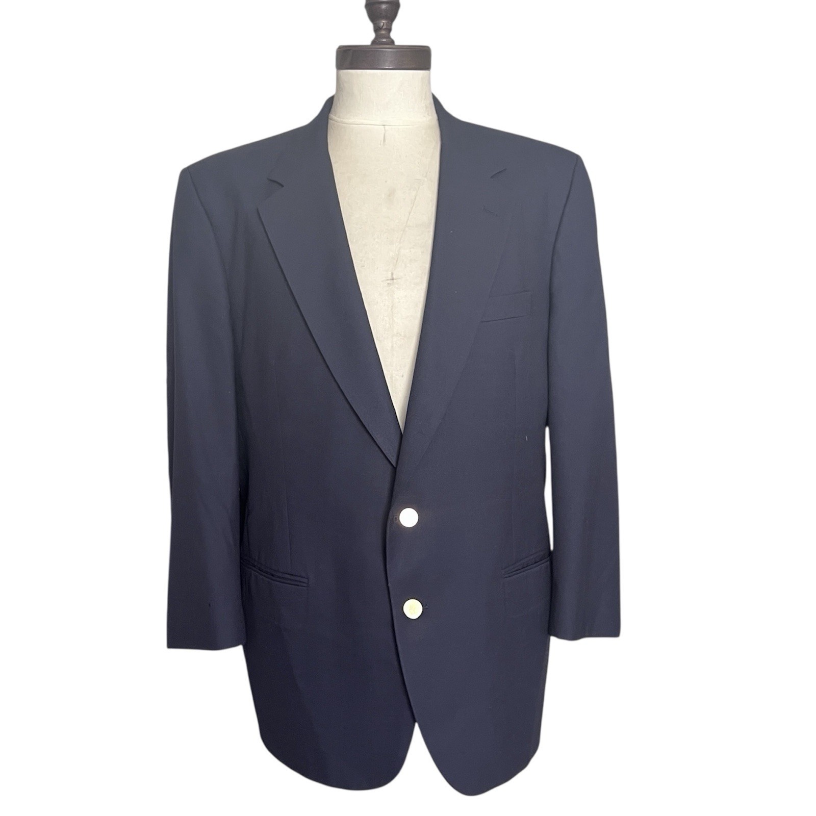 VTG Burberry Navy Wool Blazer/Jacket Preppy Classic Old Money Grandpa Retro