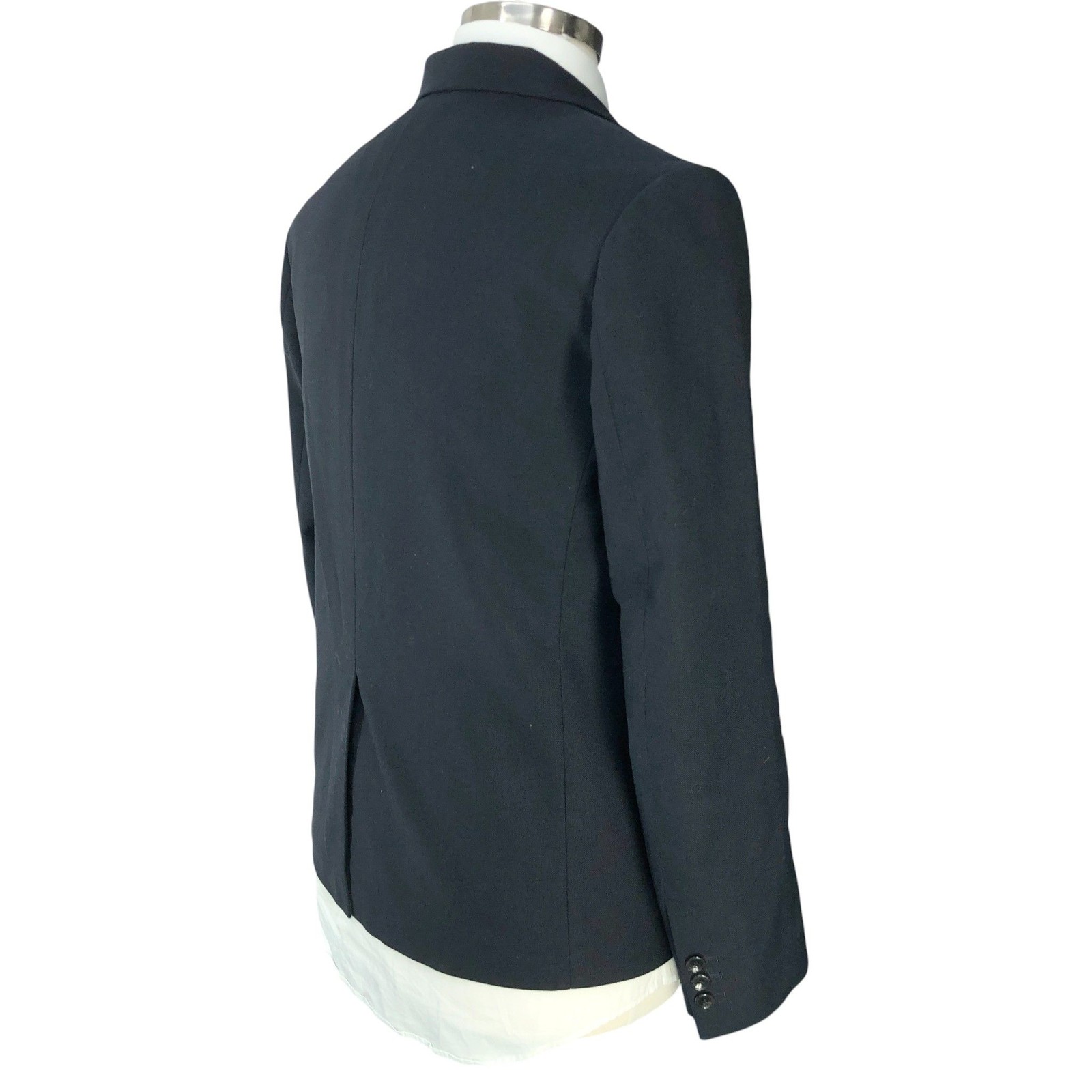 CHCM Sport Coat Mens 38S Navy Cotton Polyester Two Button Slim Single-Vented