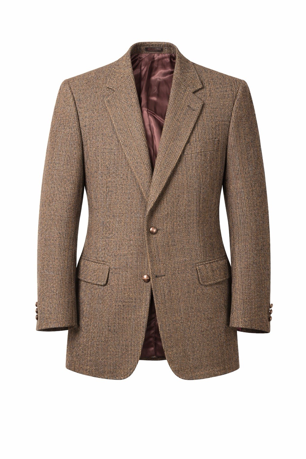 English Manor 100% Wool Tweed Blazer Sport Windowpane Check Tweed Men 43R Poland