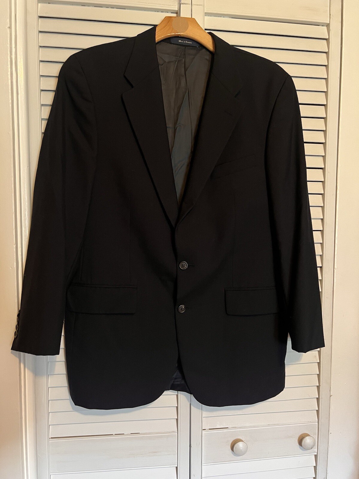 CHAPS RALPH LAUREN Men’s 46L 46 Long Blazer Sport Coat Suit Jacket WOOL Blue