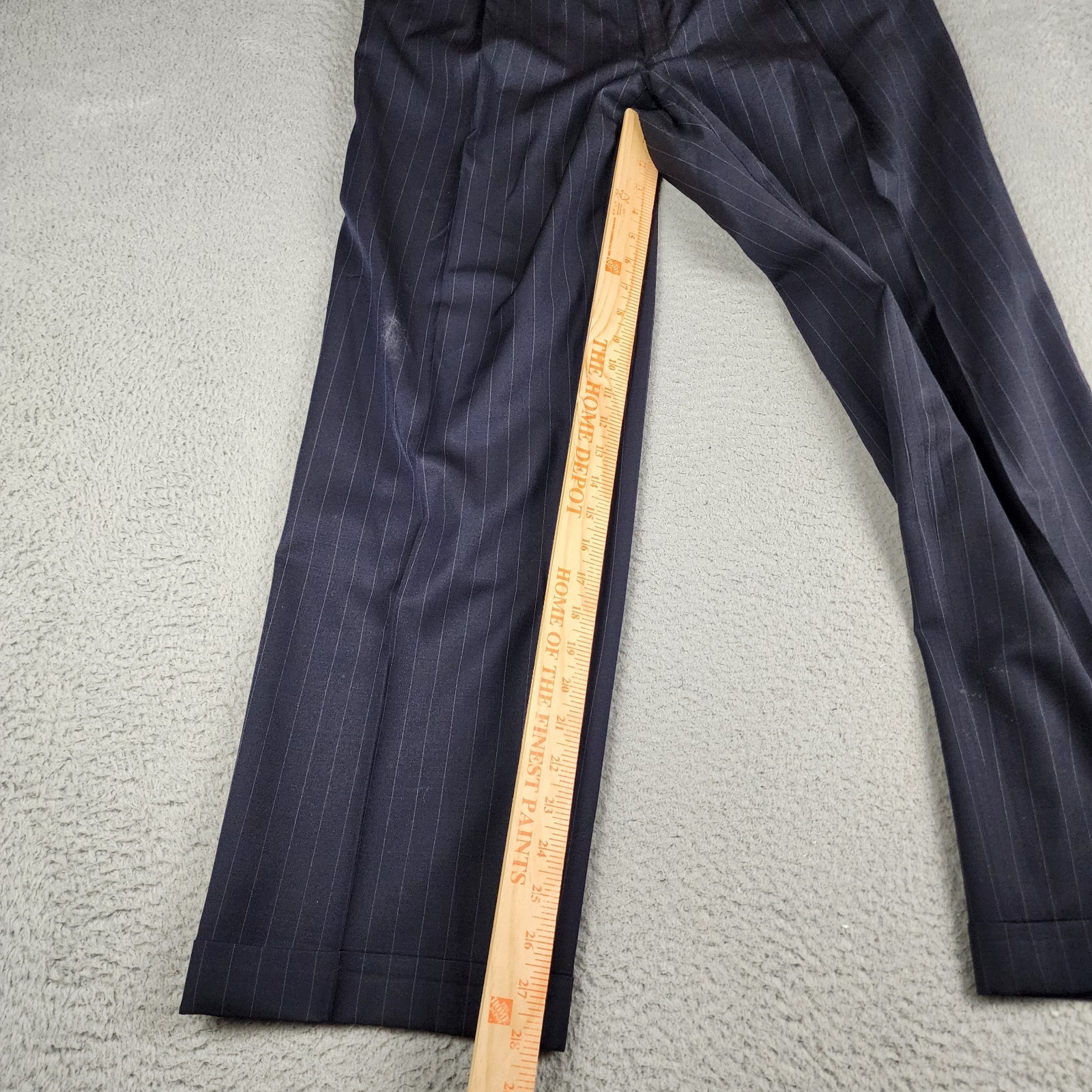 Ermenegildo Zegna Suit Mens 46 IT 56 Blue Pinstripe Made Switzerland Pants 32×28