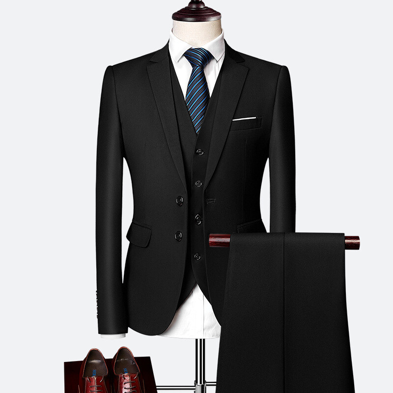 Business Mens Suits Regular Fit Notch Lapel Tuxedos Formal Prom Single Breasted