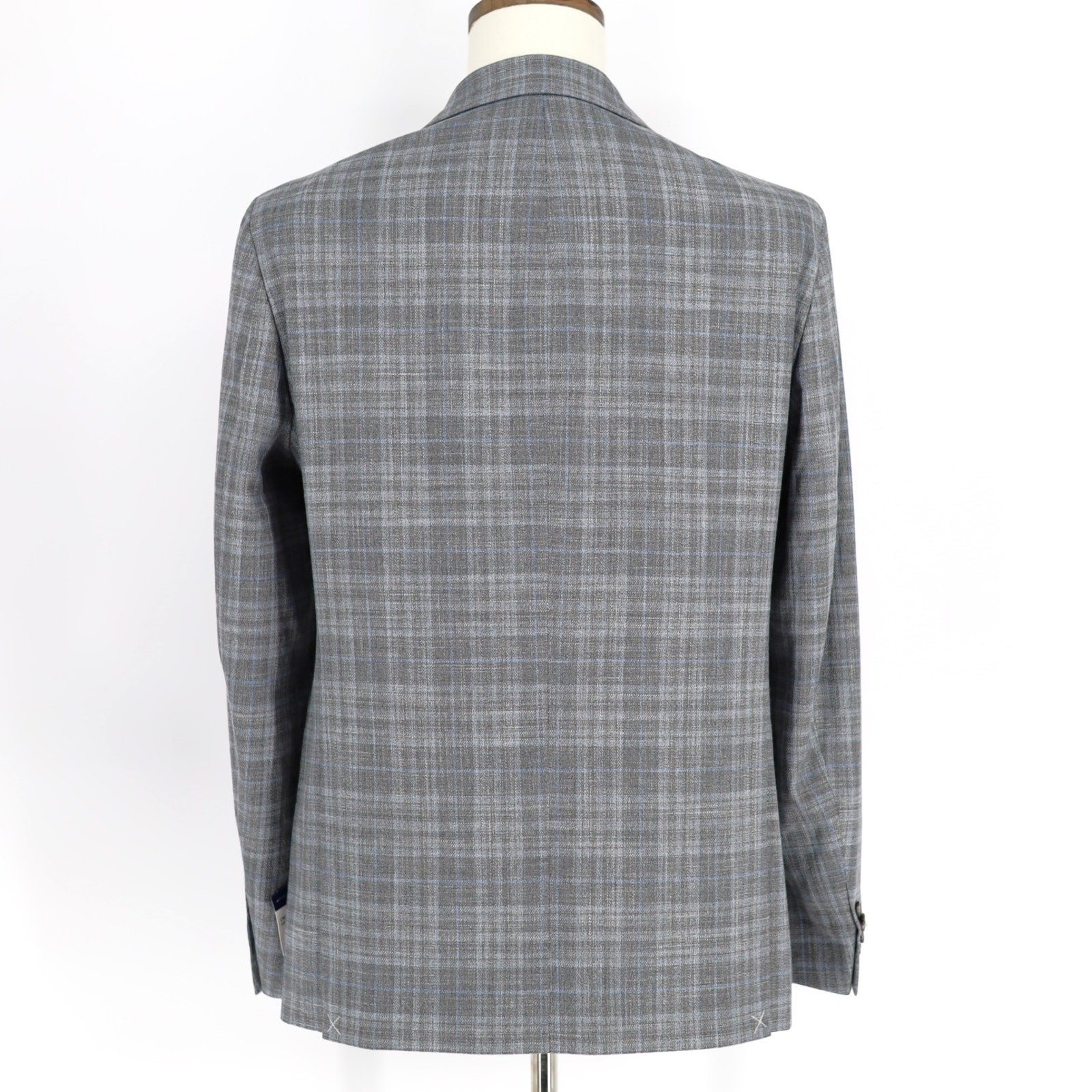 Tommy Hilfiger Men’s Grey/Blue Plaid Conrad Modern-Fit Suit Blazer Size 38R
