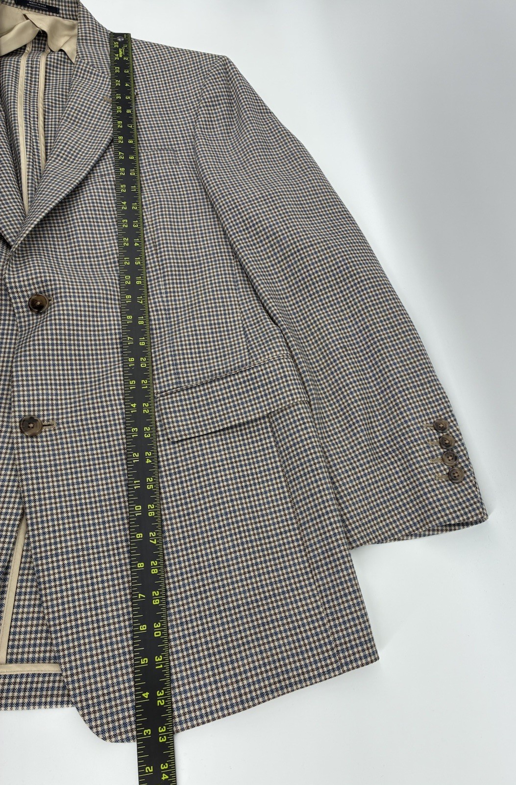 Vintage Austin Reed Houndstooth Sport Coat USA Made Union Jack 44L