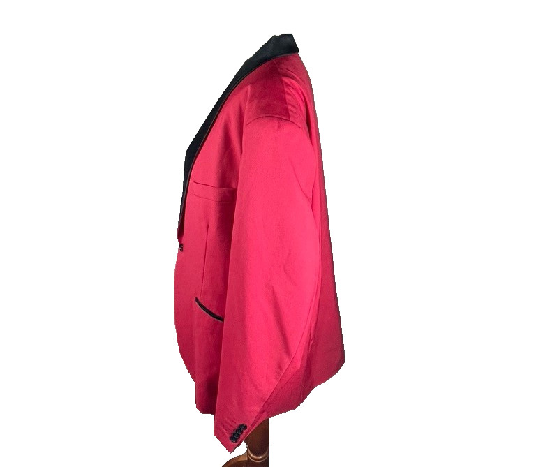 Coofandy Mens Jacket Extra XLarge Suit Pockets One Button Red Tails Padded