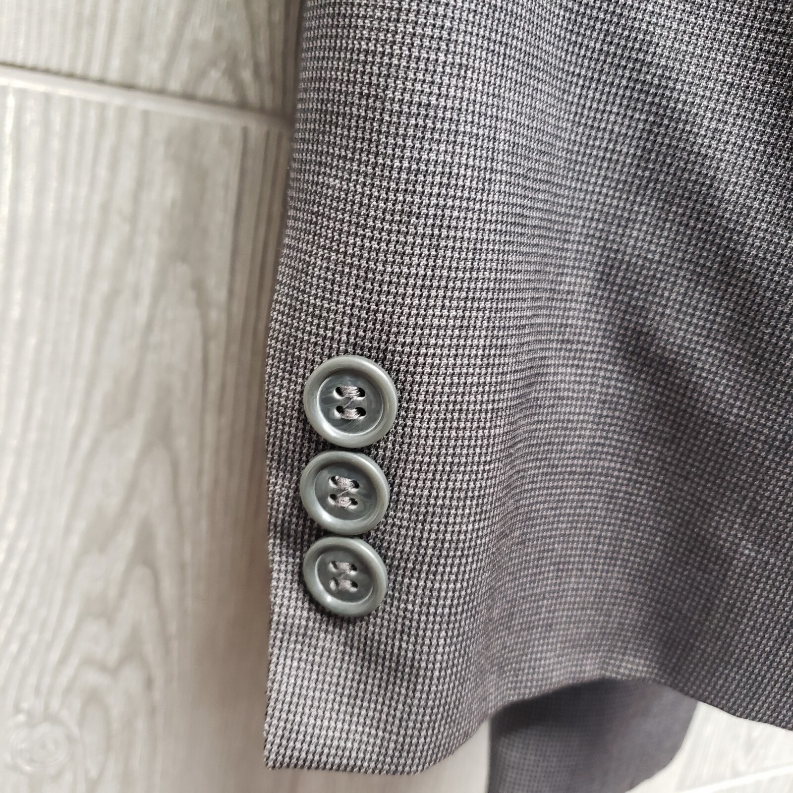 Vito Rufolo Suit Jacket Mens 40 S Wool Gray Houndstooth Blazer Sport Super 100