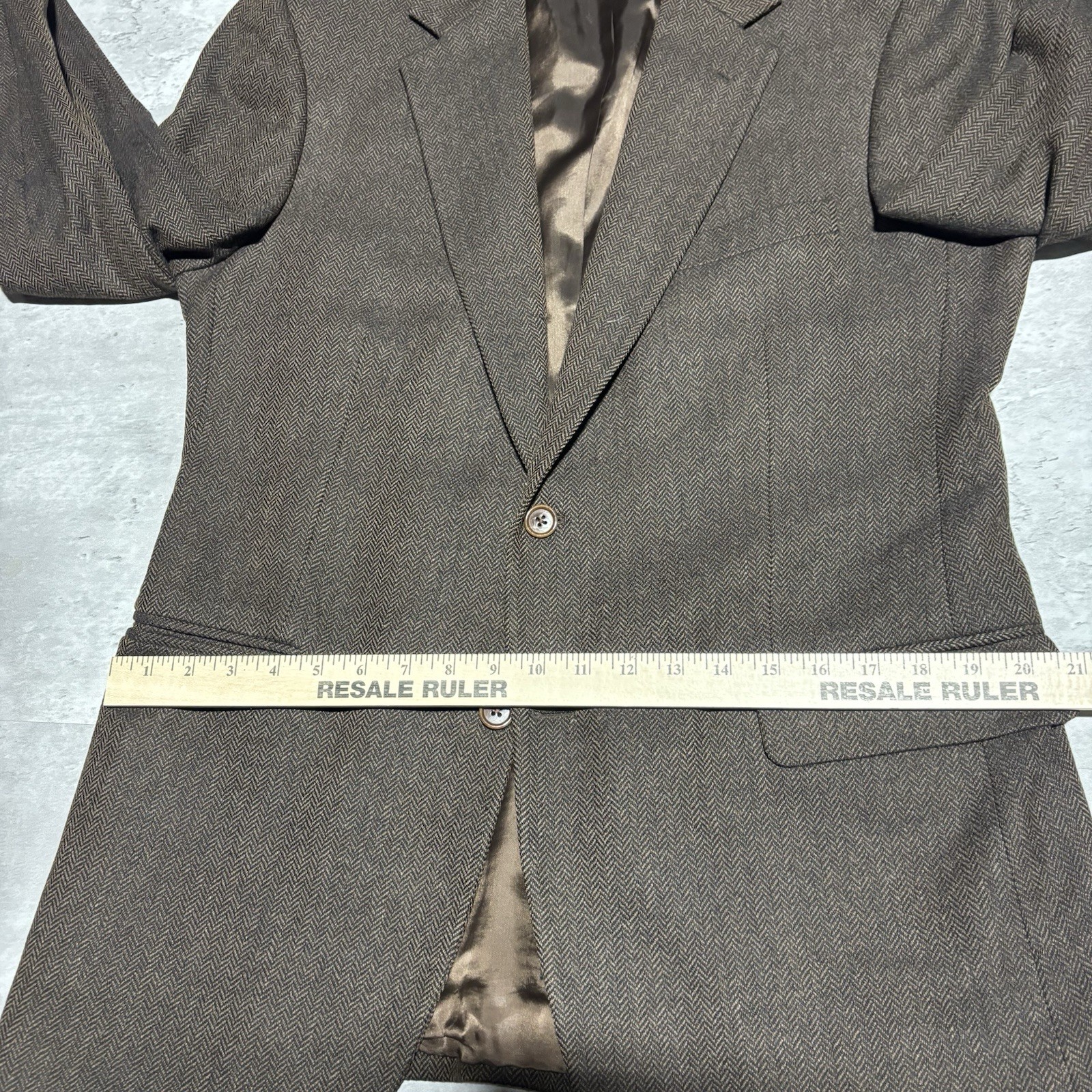 Brooks Brothers Blazer Jacket Men’s 41L Brown Regular Wool Blend 2 Button