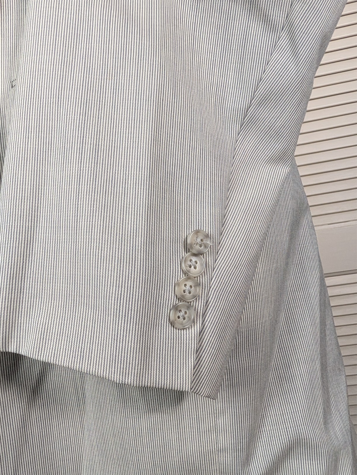 Jack Victor Sport Coat Blazer Mens 54XL Extra Long Beige White Gray Stripe Big