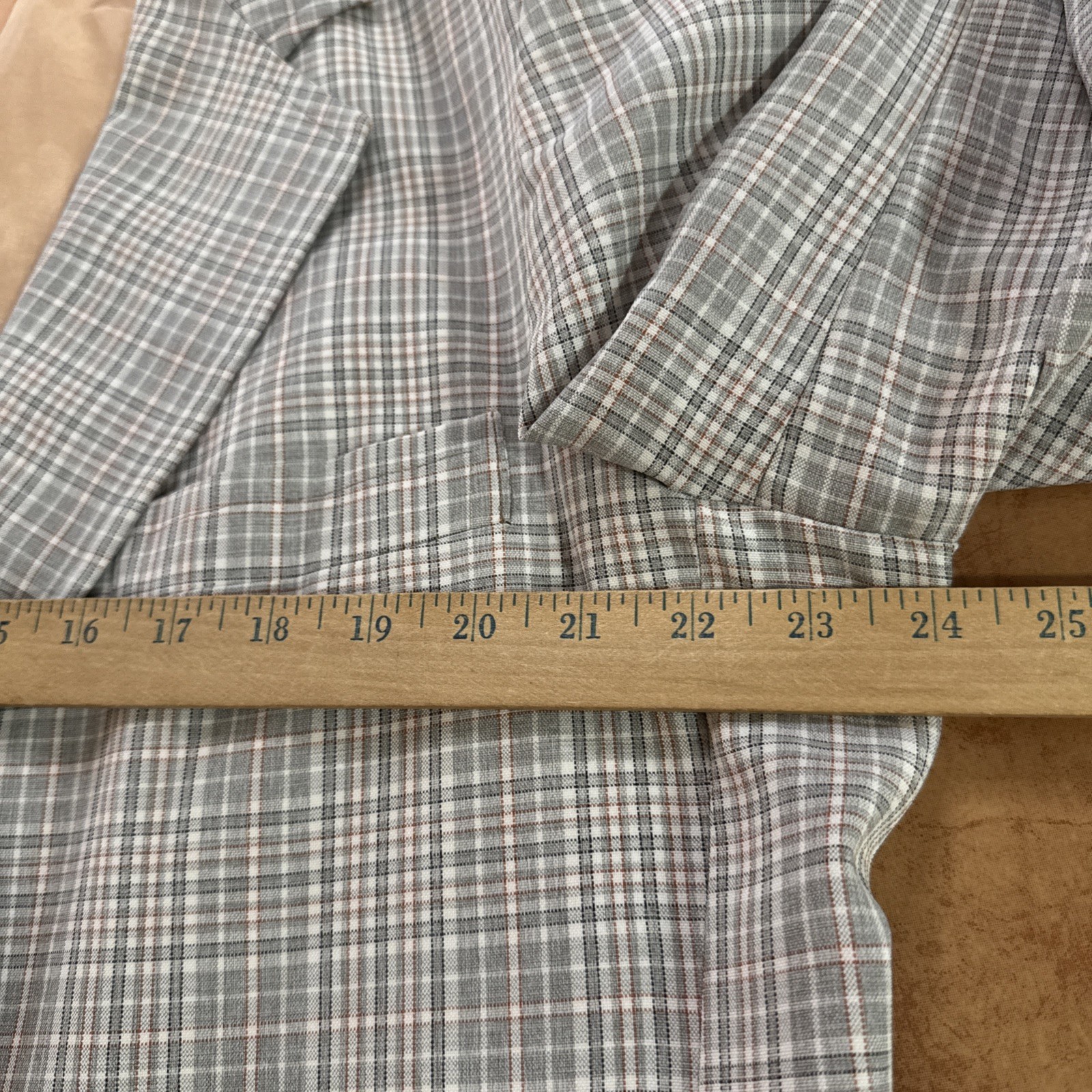Vintage Classic Collection Sears Mens Sz 46L Multi Color Plaid Blazer Jacket