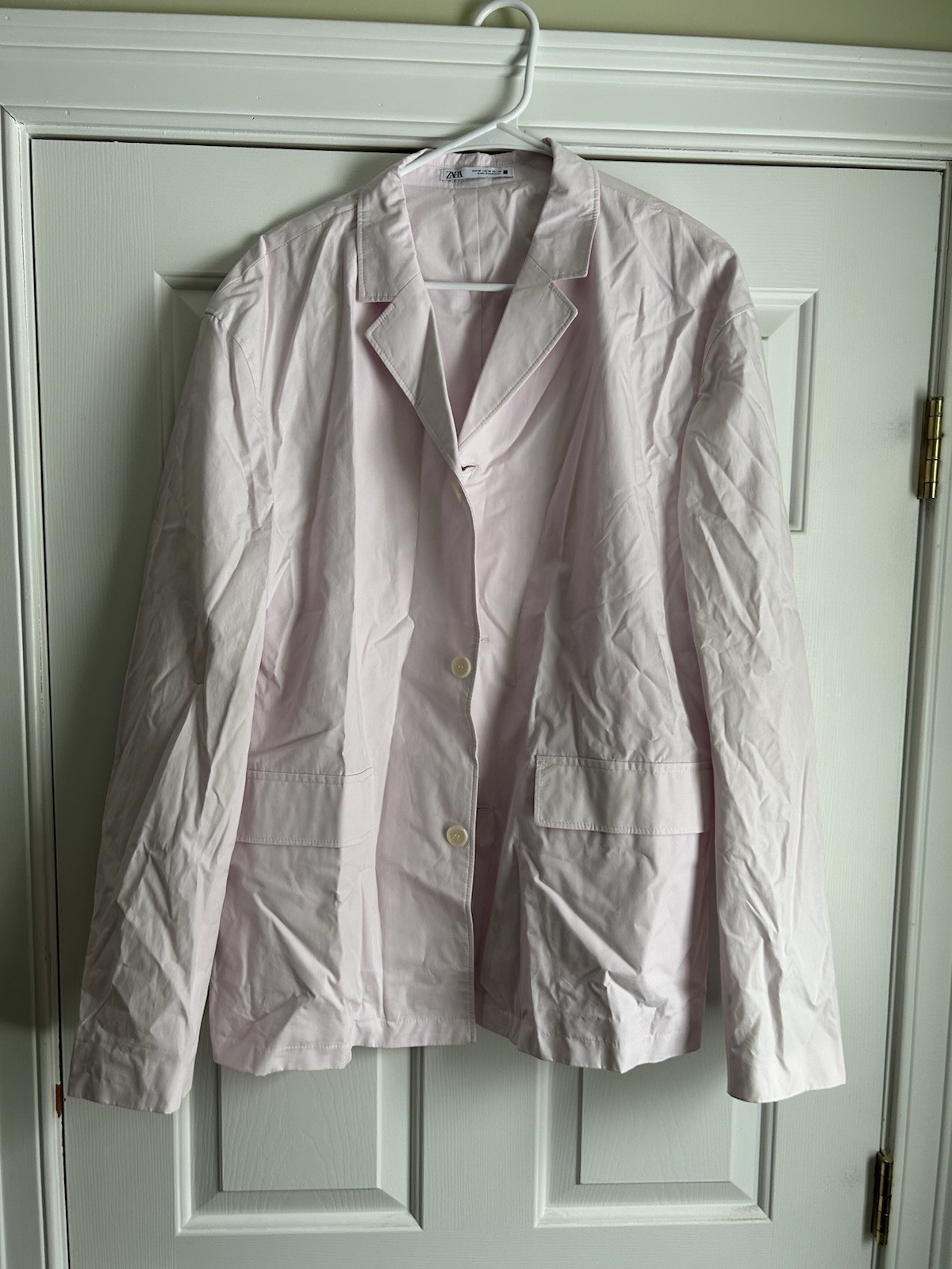 ZARA Menjacket Blazer Light Pink Size 50 *NWT*