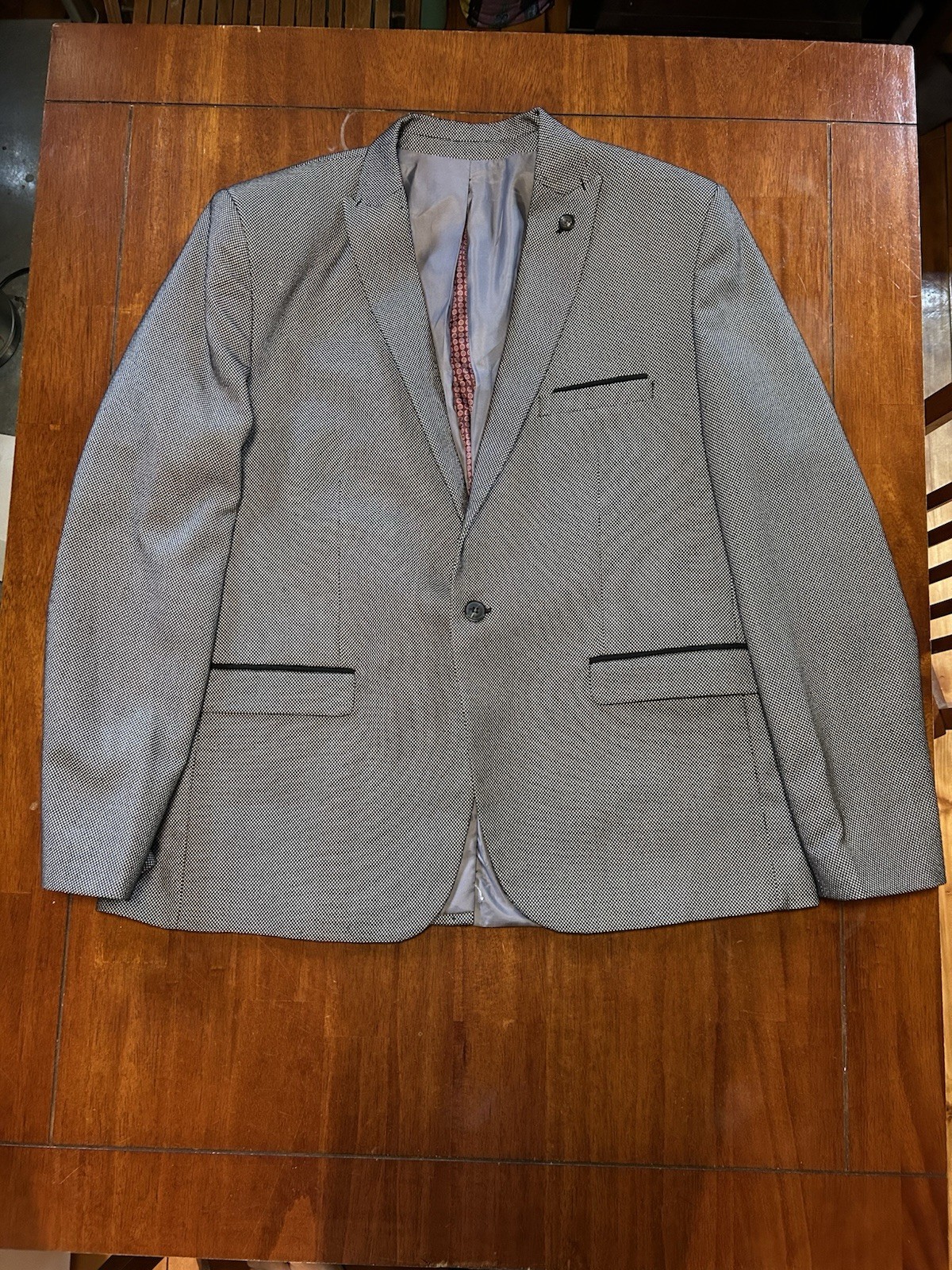 Rare Turkish Boutique Men’s Blazer 48R Nautical Crest Enameled Button