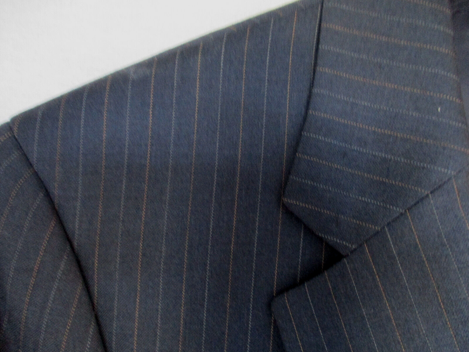 Jos. A. Bank Suit 41L 34×31 Gray Pinstripe 100% Wool