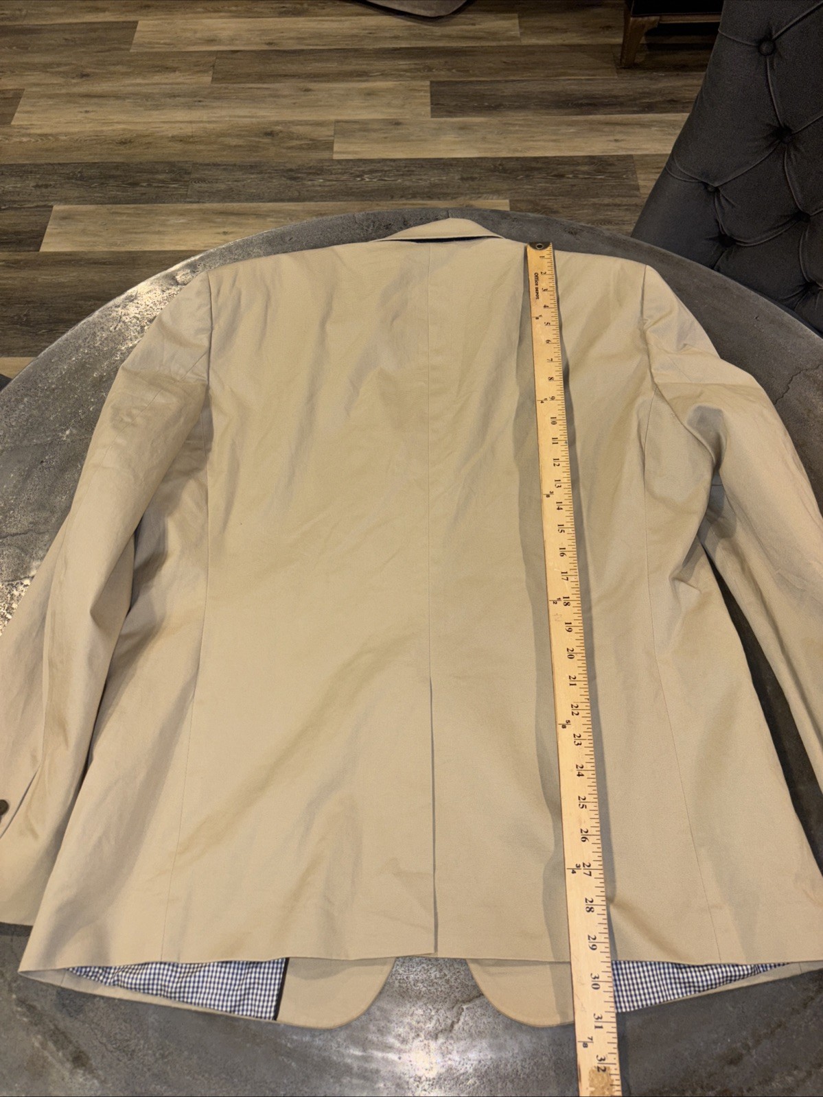 Banana Republic Sport Coat 46R Standard Fit Tan Beige Cotton Stretch Casual