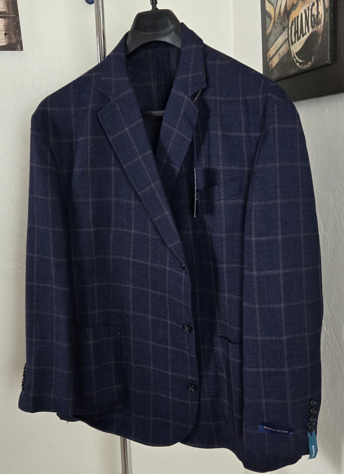 NWT Stafford Unstructured Blazer 56L Hopsack Surgeon Cuffs Hacking Sport Jacket