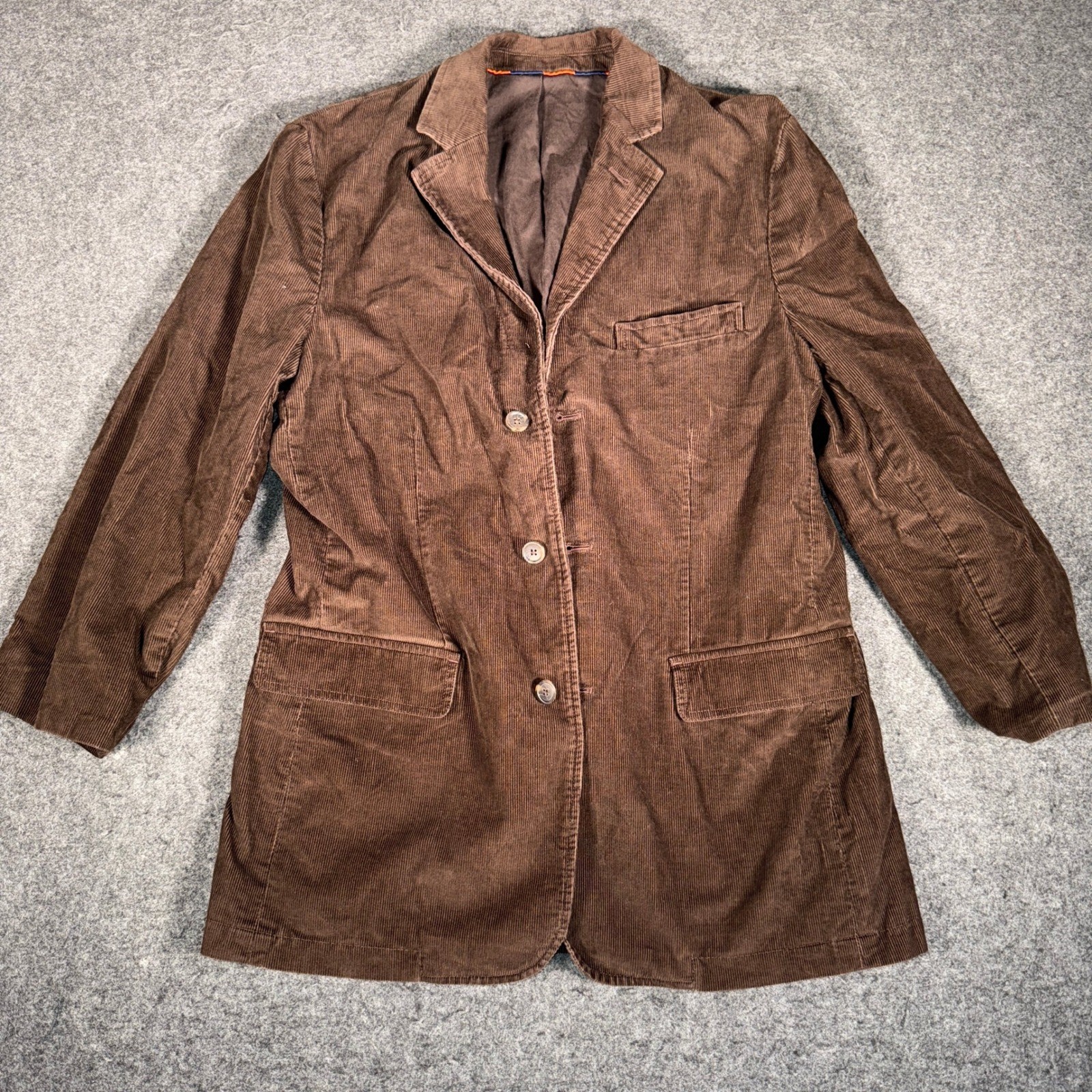 J Crew Corduroy Blazer Jacket Mens Sz M Brown 100% Cotton Academia Preppy Y2K