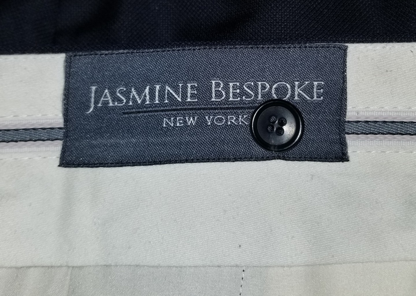 NYC Bespoke VBC 34S W34 2 Peice Hacking Suit Navy Hopsack Jacket Pants Italy
