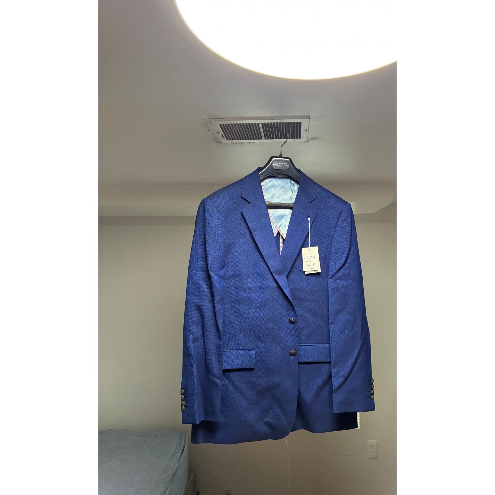 Charles Tyrwhitt Royal Blue Birdseye Wool Classic Fit Blazer 42S SEB0038RYL42S