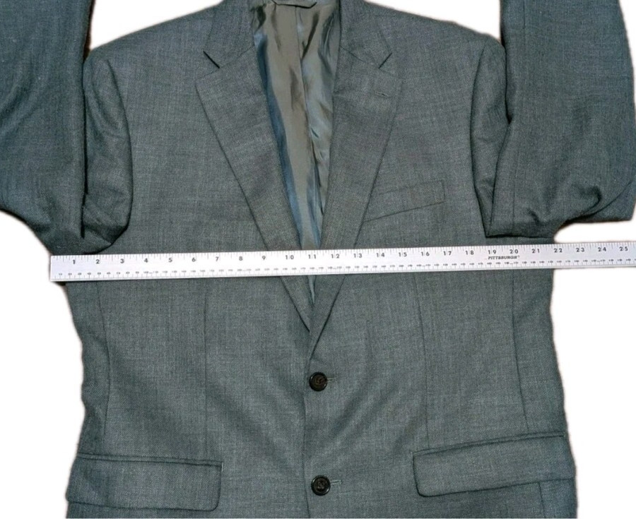 Size 40R – RALPH LAUREN – Mens Blazer 2-Button Jacket Poly/Rayon/Linen Blend EUC