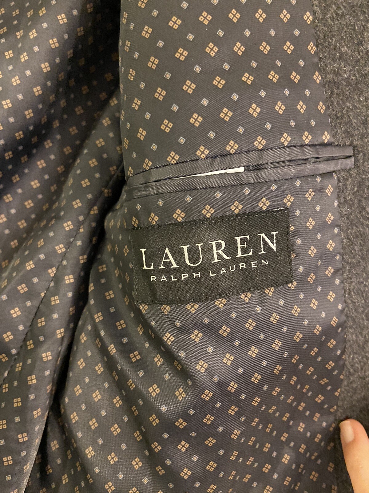 Ralph Lauren Black Label Mens Jordan Wool/silk Solid gray Sportcoat Blazer 44L