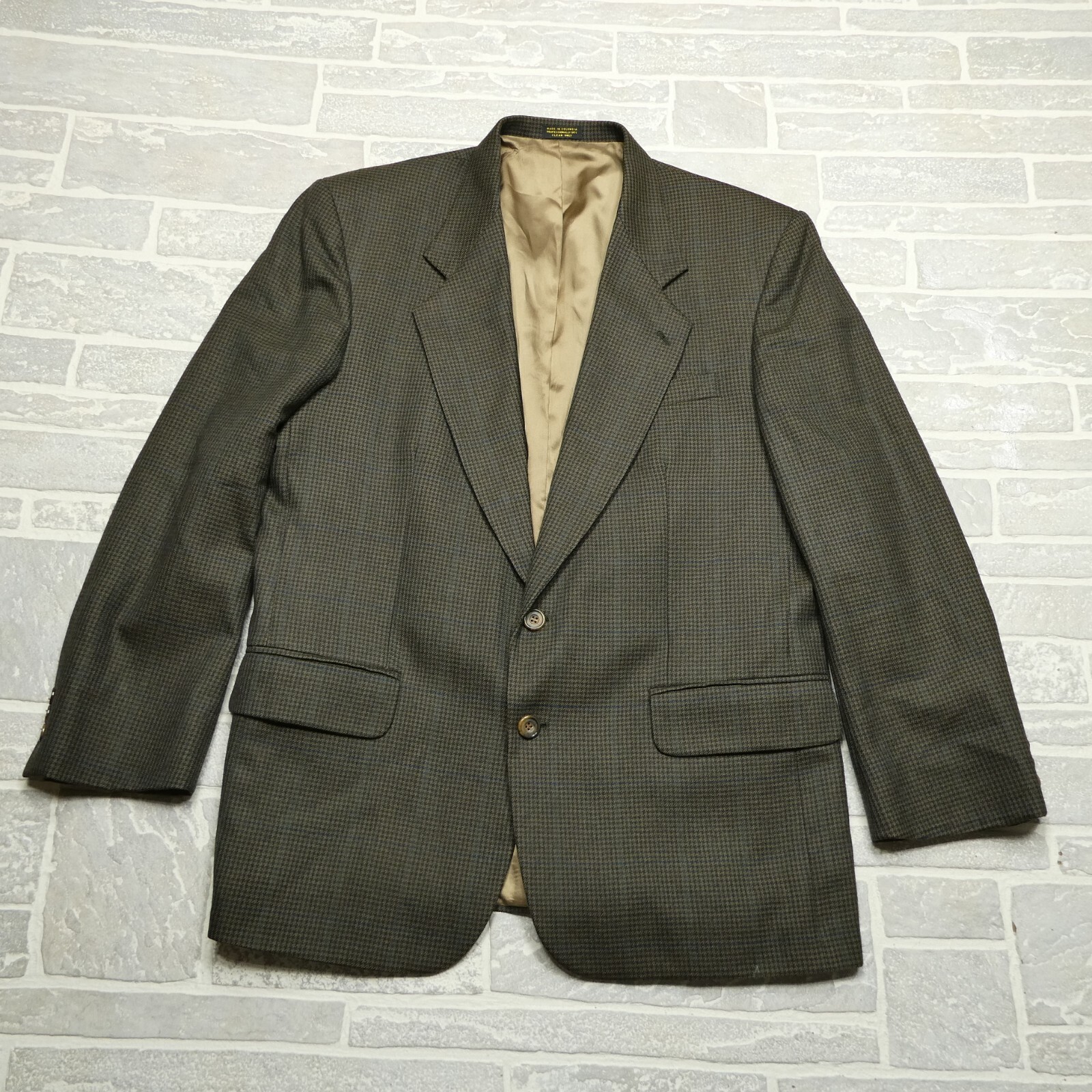 Oscar De La Renta Men’s Blazer Sportscoat Jacket Size 42R Tweed Houndstooth