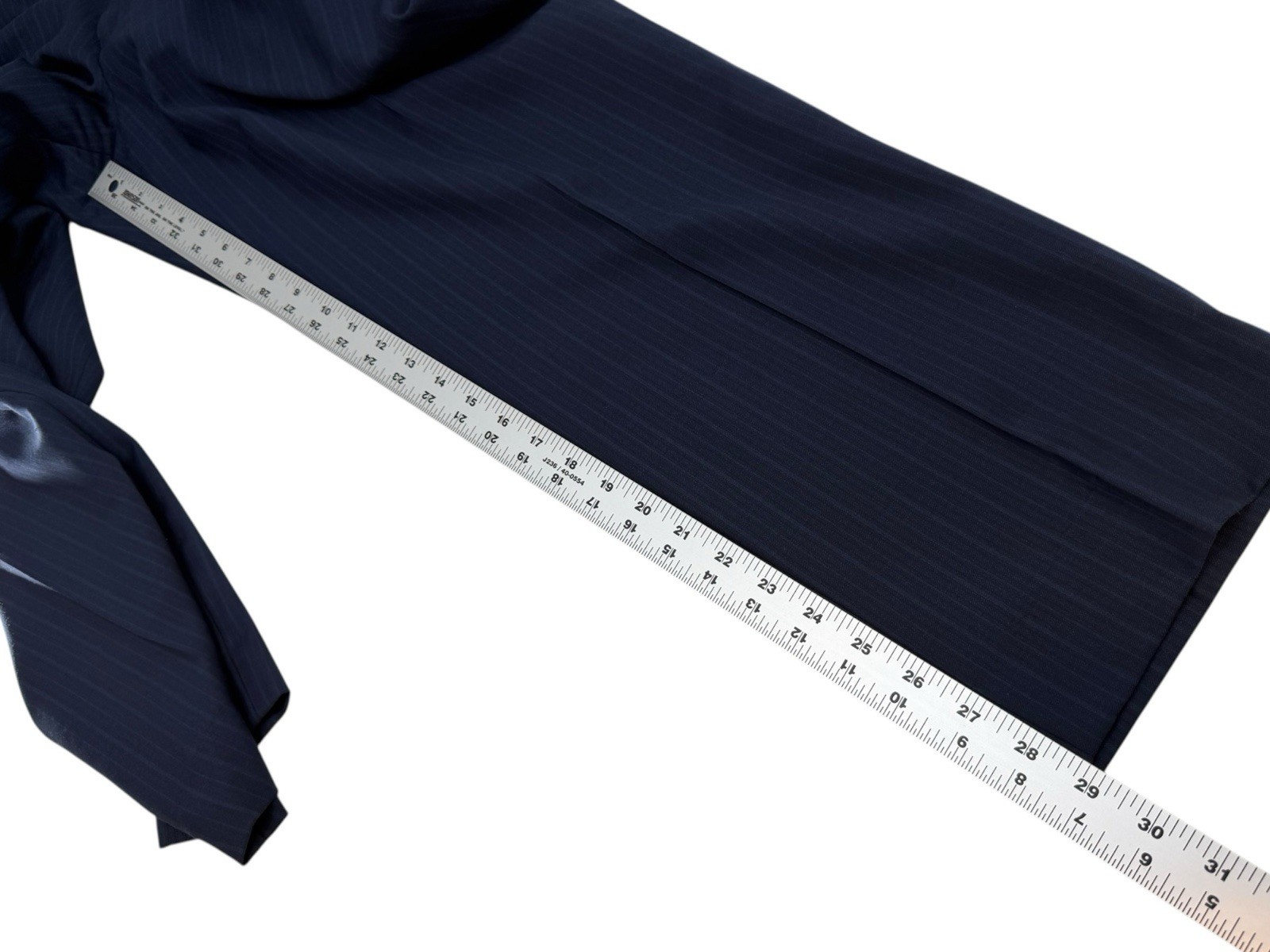 Jos A Bank Joseph Slim Fit Suit 40S 34×29 Blue Pinstripe 100% Wool 2Btn YGI R684