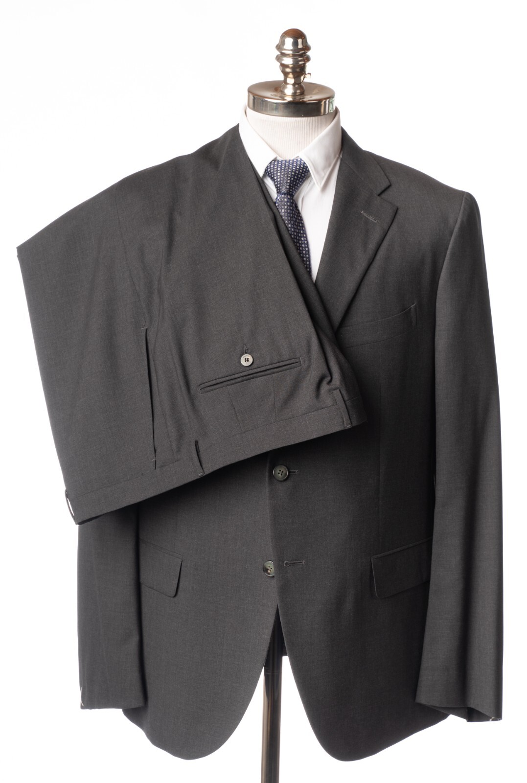 NWT BOGLIOLI Charcoal All Seasons Wool Slim Fit Suit 48 R (EU 58) Drop 6
