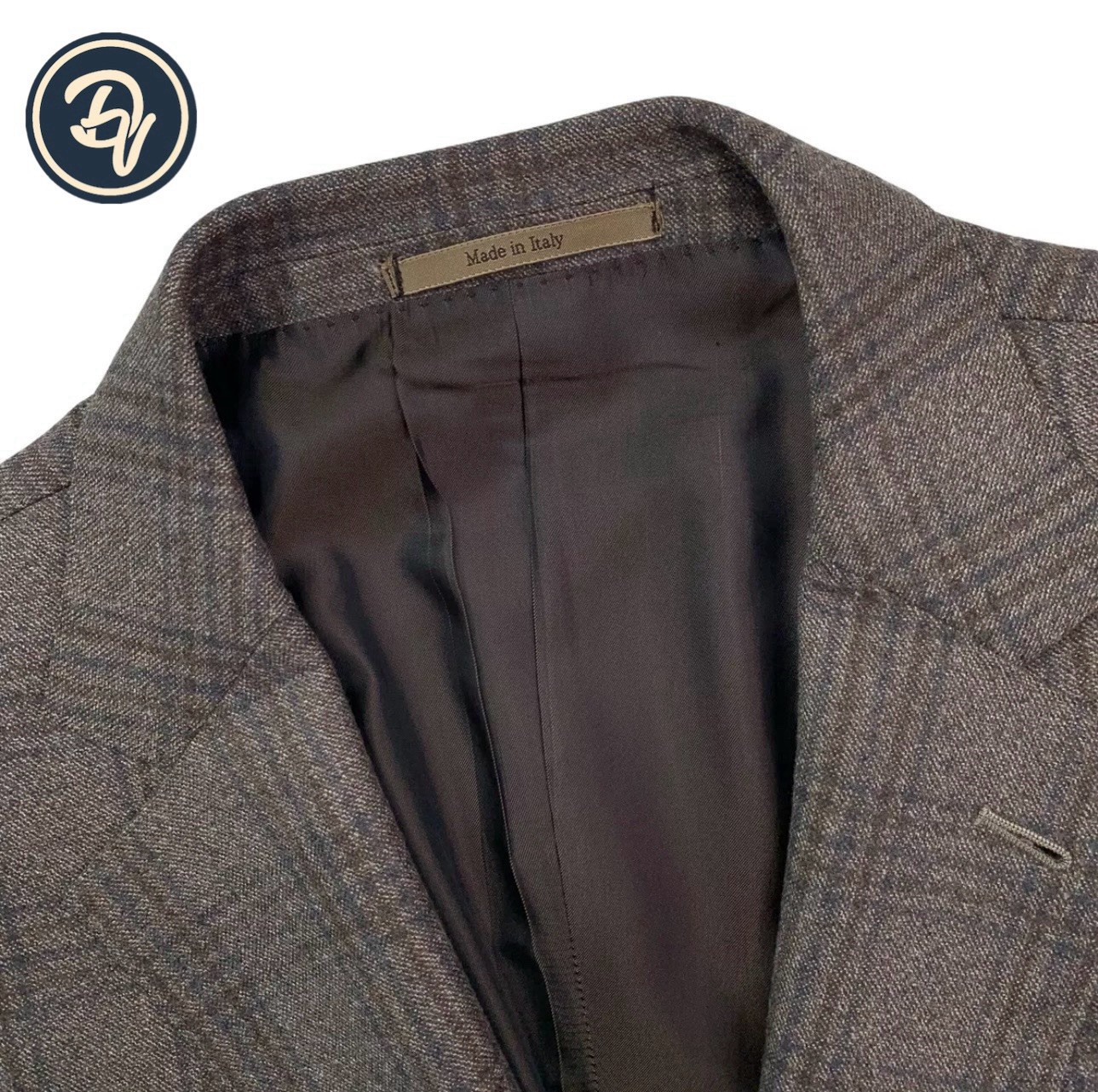 Mens 44 R Ermenegildo Zegna » 15 Mil Mil 15 » Light Brown Windowpane Slim Fit