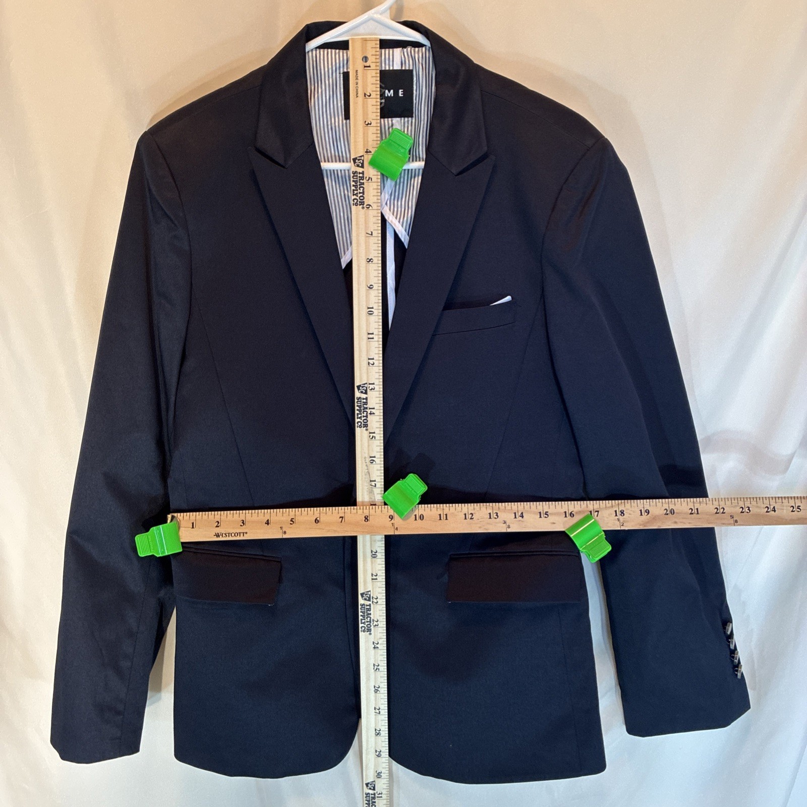 Blue Blazer Men’s 52 Formal Jacket Flame Homme Quality LN Tux Lined Six Pocket
