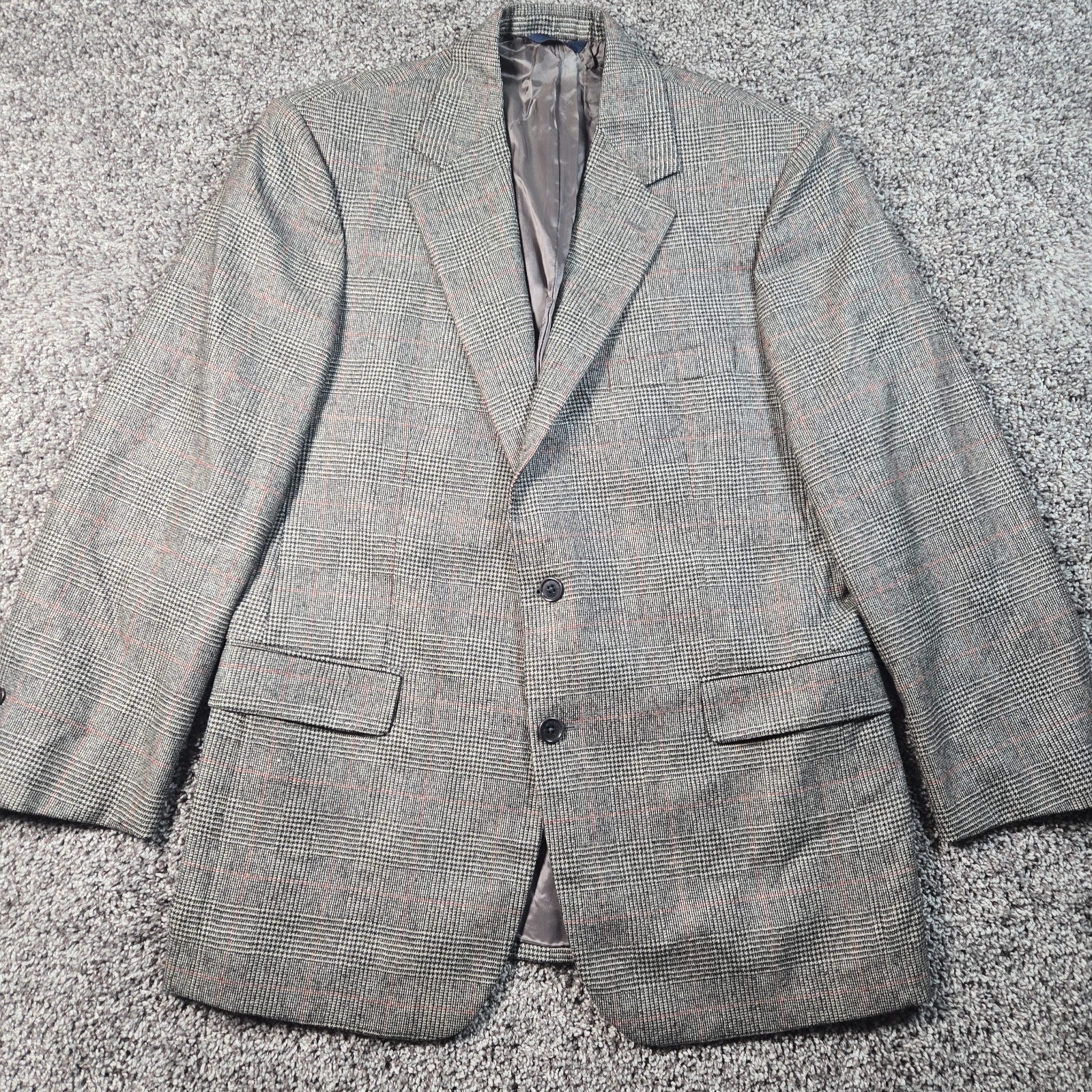 Brooks Brothers Loro Piana Blazer Men 41R Plaid 100% Merino Wool Zelander Italy