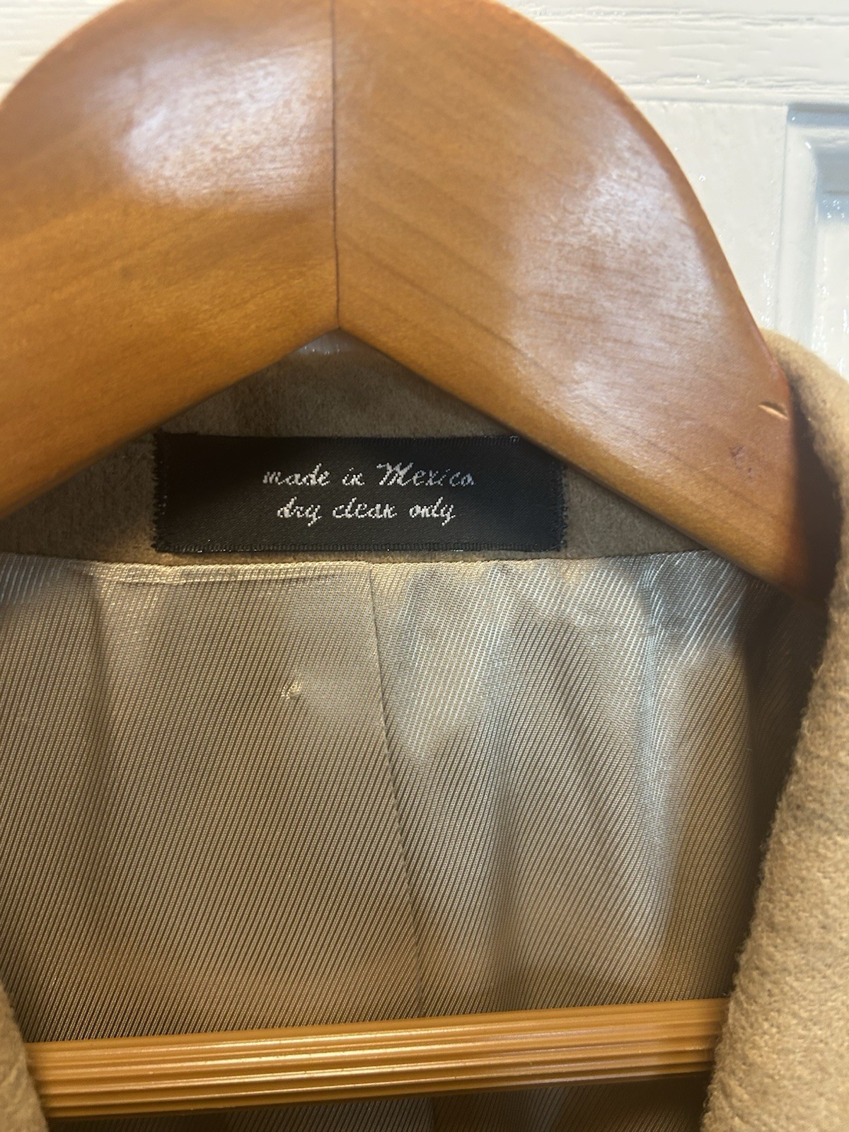 Club Room 100% Camel Hair Sport Coat Blazer 44R Tan Beige Made in Mexico 44 R