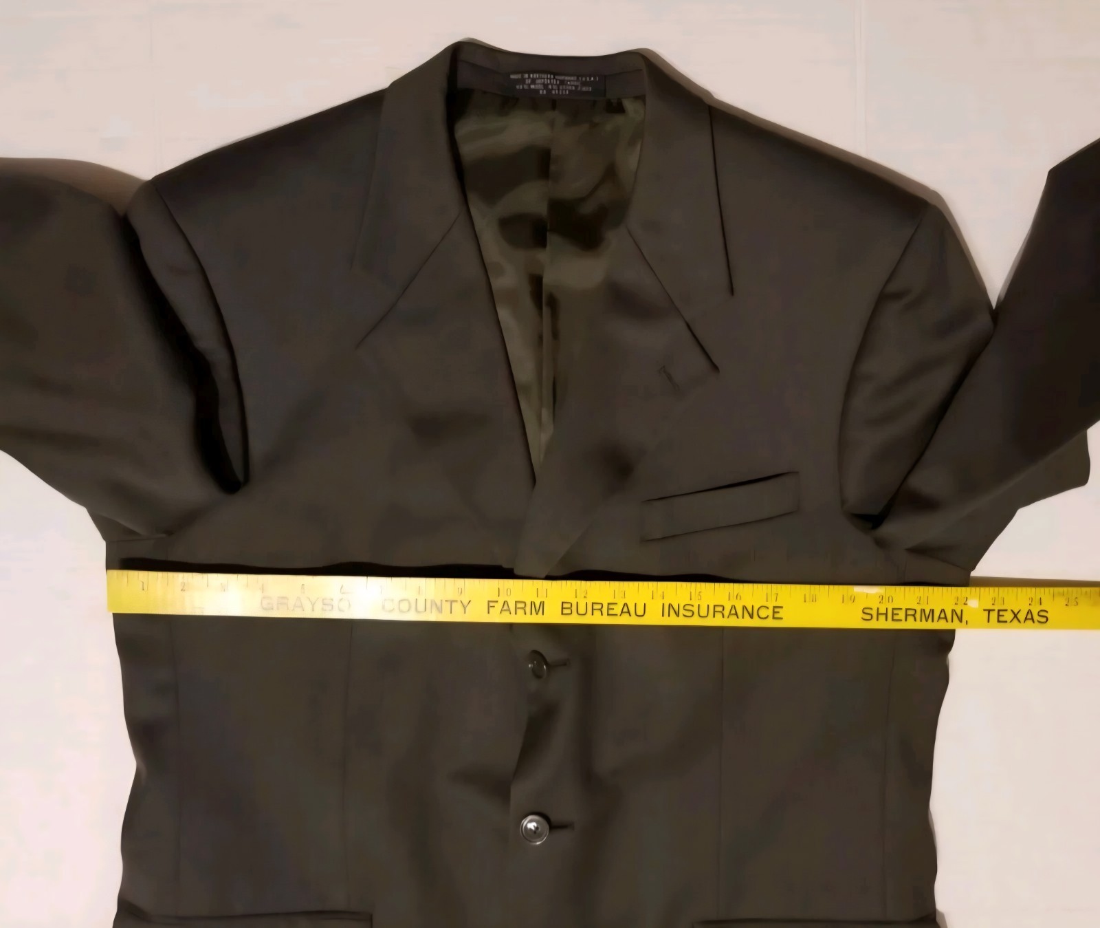 Jones New York Size 42R Jacket 34×28 Pants Suit Brownish Gray Wool 2-Piece