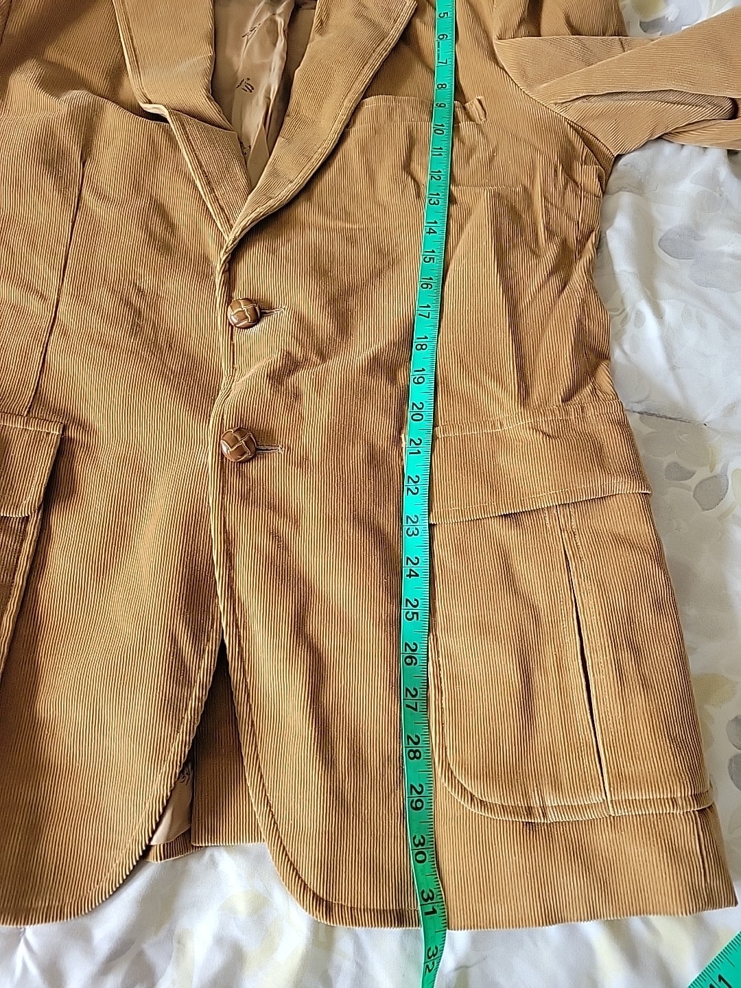 Carl Michaels Jacket Mens 44 Preppy Retro Corduroy Brown Elbow Patches